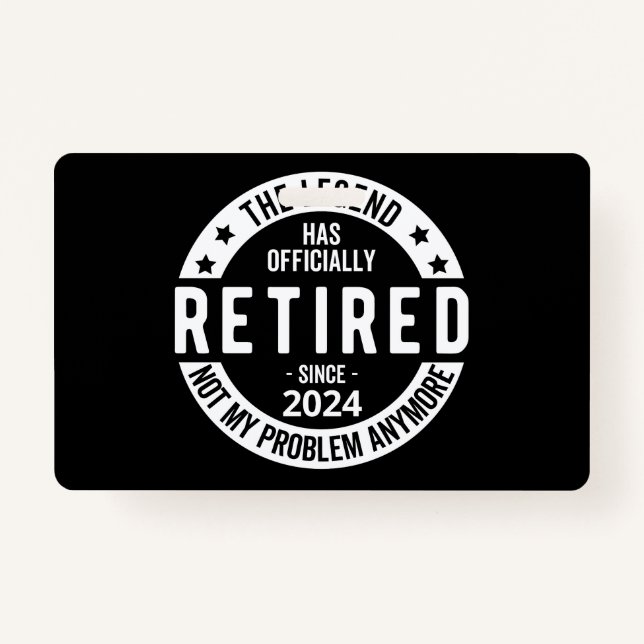 officially Retired 2024 ID Badge (Front)