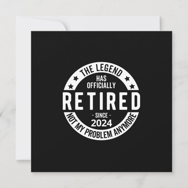 officially Retired 2024 Invitation (Front)