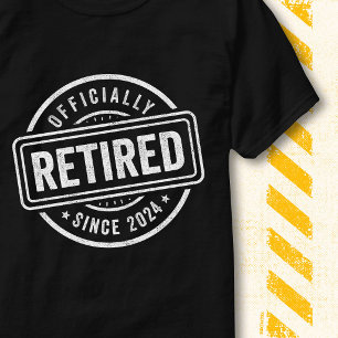 Officially Retired 2024 Quote Vintage Retirement T-Shirt