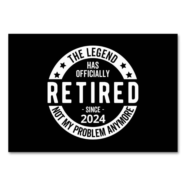 officially Retired 2024 Table Number (Front)