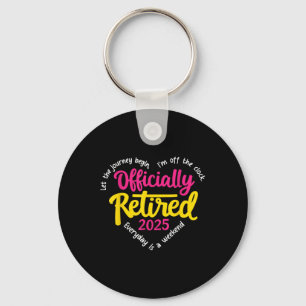 Officially Retired 2025 Heart Men Women Key Ring