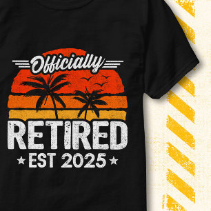 Officially Retired 2025 Retro Vintage Sunset Palm T-Shirt