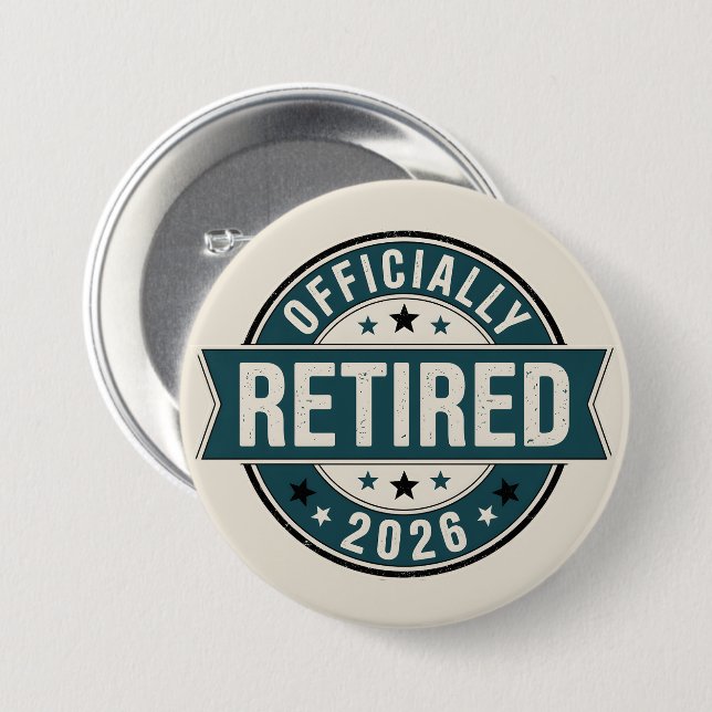 Officially retired 2026 7.5 cm round badge (Front & Back)