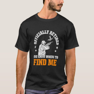 Officially Retired Funny Duck Hunter Retirement Pl T-Shirt