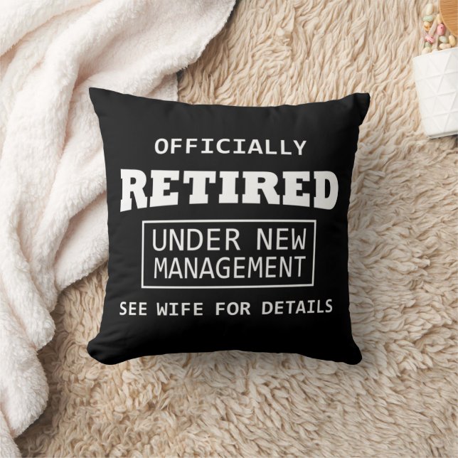 Officially retired Funny Retirement sayings Cushion (Blanket)