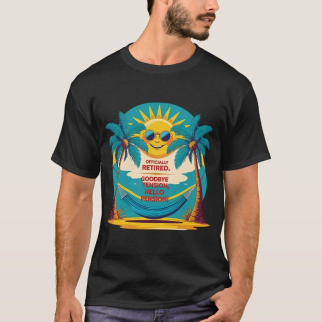 Officially Retired Funny Retirement Shirt (Front)