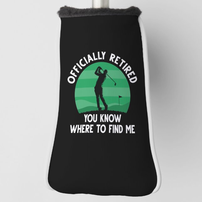 Officially Retired Golf Head Cover (Rotate 90)