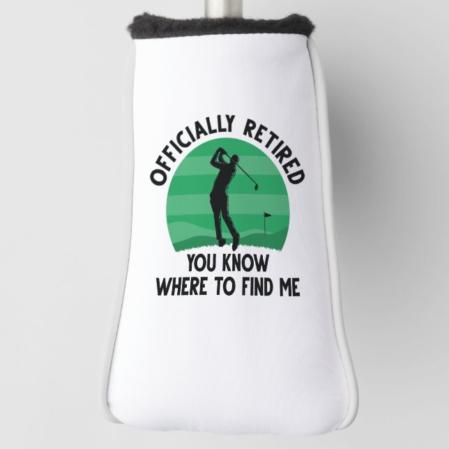 Officially Retired Golf Head Cover (Rotate 90)