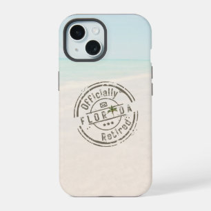 Officially Retired in Florida Tropical Beach Ocean iPhone 15 Case