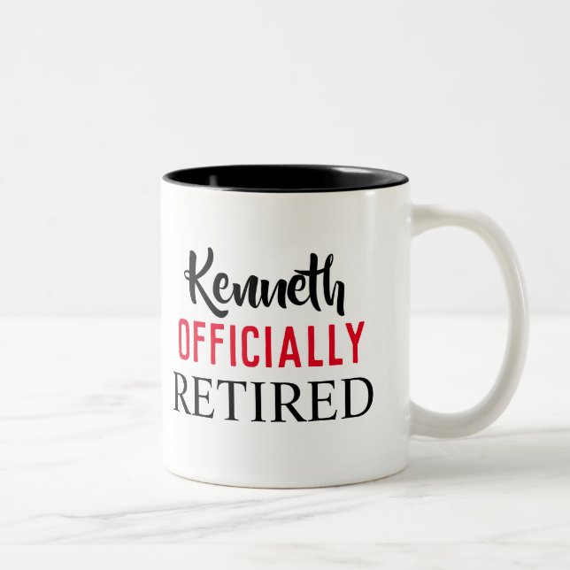Officially retired mug personalised (Right)