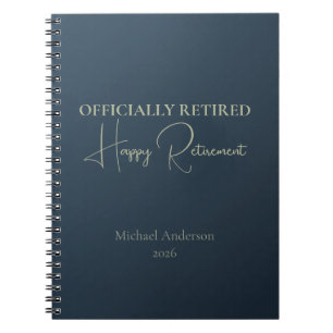Officially Retired Retirement Gift Notebook
