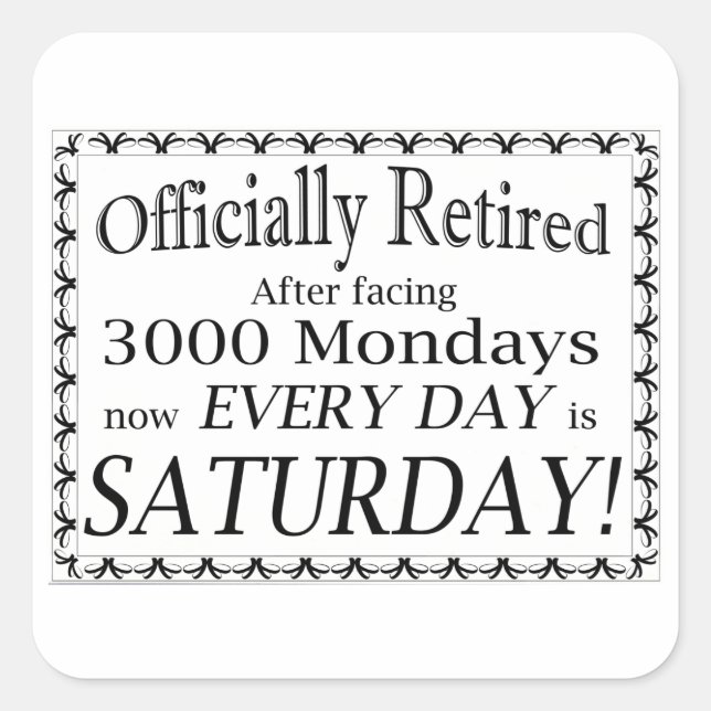 Officially Retired Square Sticker (Front)