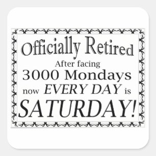 Officially Retired Square Sticker