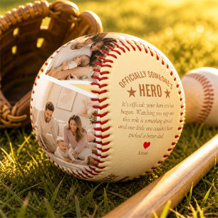Officially Someone’s Hero First Father’s Day Photo Baseball