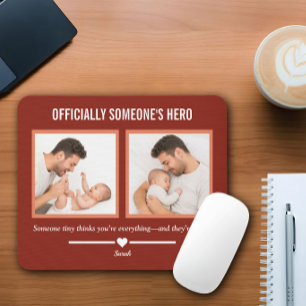 Officially Someone’s Hero First Father's Day Photo Mouse Pad