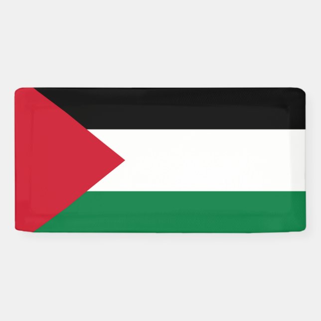 officially the State of Palestine country flag Banner (Horizontal)
