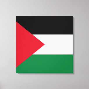 officially the State of Palestine country flag Canvas Print