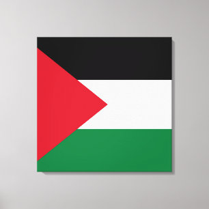 officially the State of Palestine country flag Canvas Print