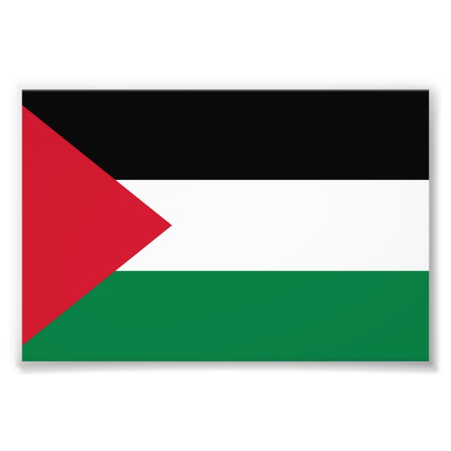 officially the State of Palestine country flag Photo Print (Front)