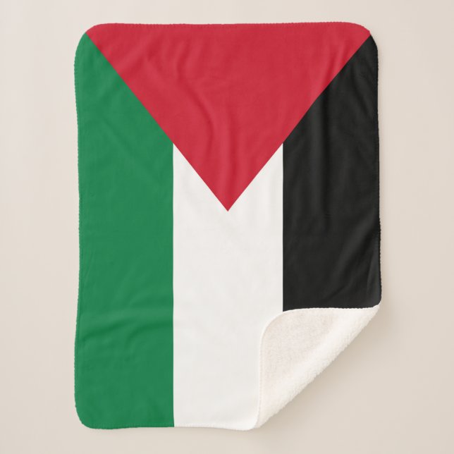 officially the State of Palestine country flag Sherpa Blanket (Front)
