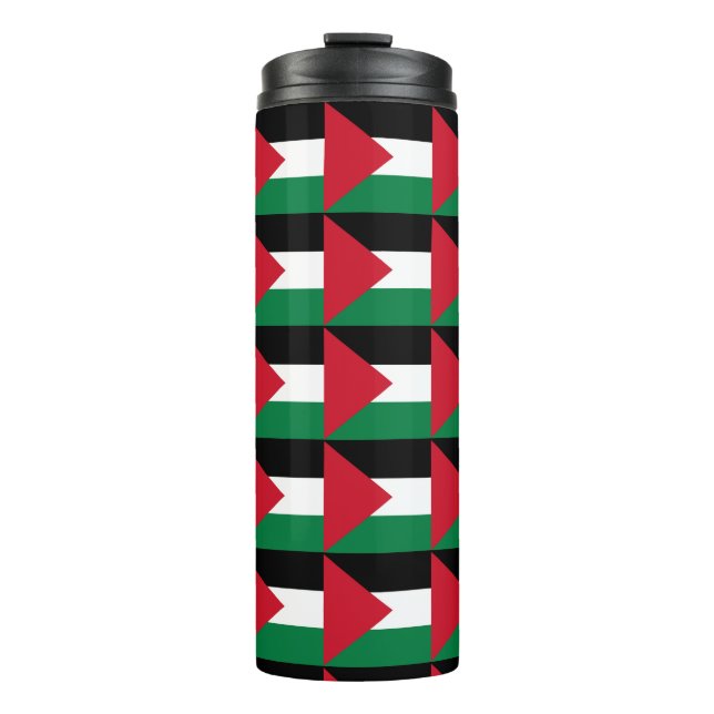 officially the State of Palestine country flag Thermal Tumbler (Front)
