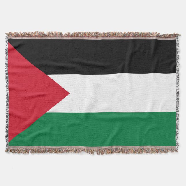 officially the State of Palestine country flag  Throw Blanket (Front)