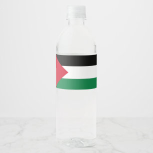 officially the State of Palestine country flag Water Bottle Label