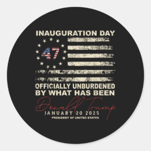 Officially Unburdened By What Has Been Trump Victo Classic Round Sticker
