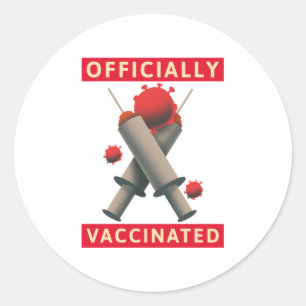 Officially Vaccinated - Vaccinated Classic Round Sticker