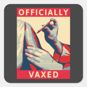 Officially Vaxed Square Sticker