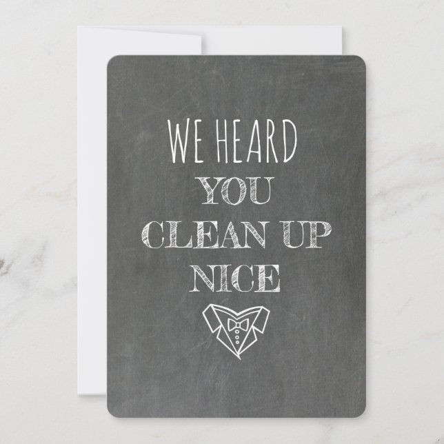 OFFICIANT | Chalkboard Funny Proposal Invitation (Front)