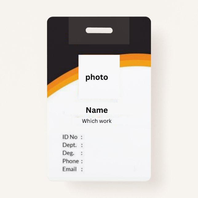 Offiice/Company ID Card ID Badge (Front)