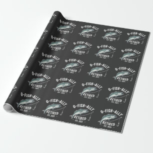 Offishally Retired est 2025 Fisher Dad Retirement Wrapping Paper