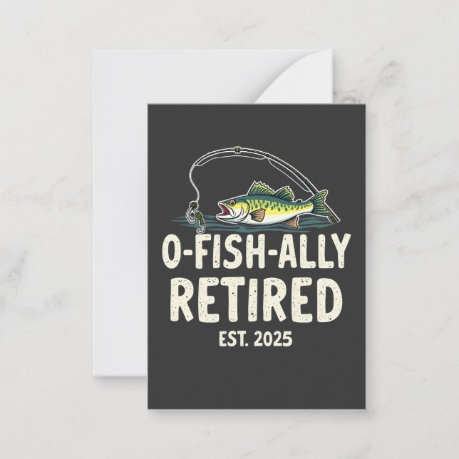 Offishally Retired Est. 2025 Retirement Fisher Dad Card (Front)