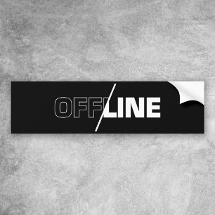 Offline Geek Humour Bumper Sticker