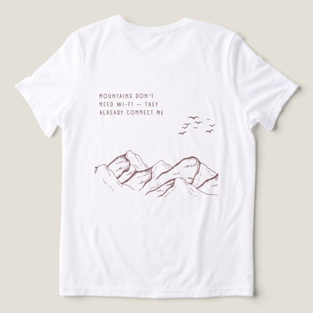 Offline in the Mountains – Digital Detox Tri-Blend Shirt (Design Back)