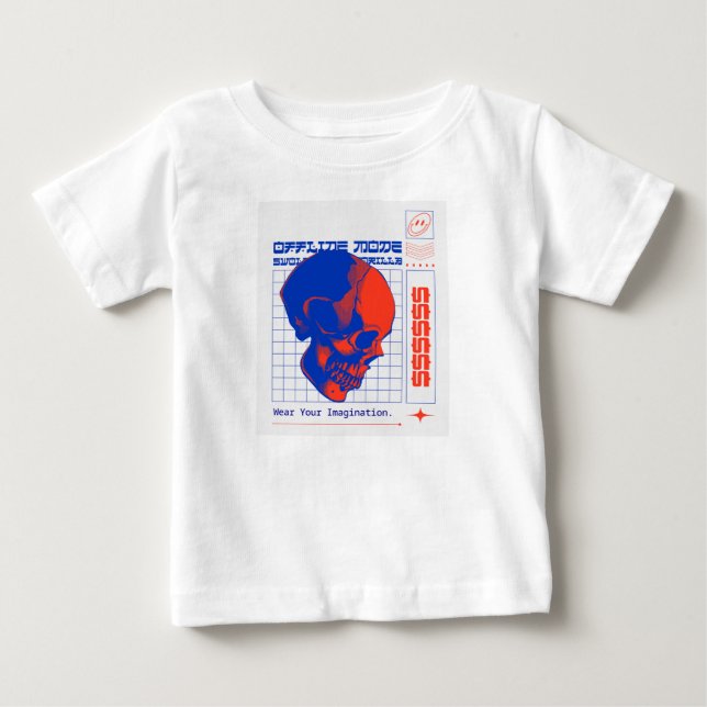  Offline Mode Barcode – Minimal & Aesthetic Baby T-Shirt (Front)