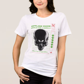 Offline Mode Barcode T-Shirt – Minimal & Aesthetic Tri-Blend Shirt