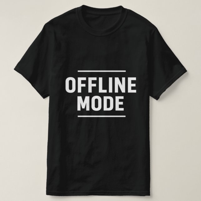 OFFLINE MODE Minimal Typography T-Shirt Design (Design Front)