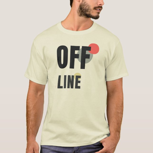 OFFLINE | Modern Minimalist Graphic Design T-Shirt (Front)