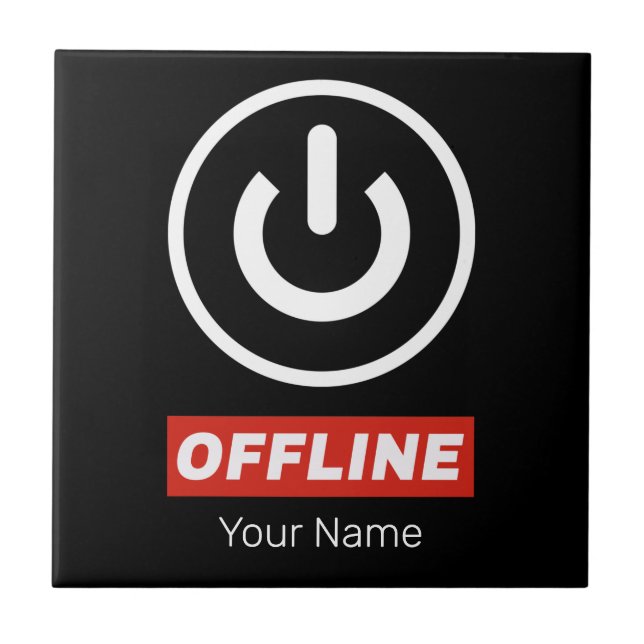 Offline Power Button To Relax Chill Or Switch Off Tile (Front)