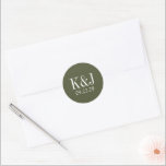 Offroad Canyon Couple Wedding Classic Round Sticker<br><div class="desc">This is a great pop of green for our invite set or on favour packaging. We are happy to customise this further for you,  please feel free to send us a message for assistance.</div>