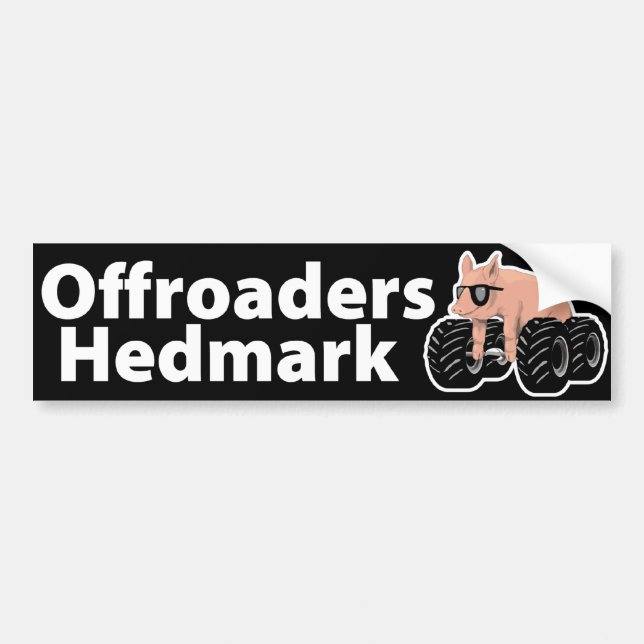 Offroaders Hedmark - Bumper sticker black (Front)