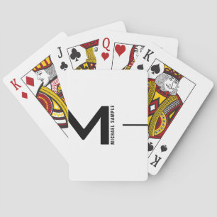 Offset Bold Modern Minimal Company Personal Brand Playing Cards