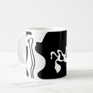 Offset Chamber: Abstract Black, White & Red Coffee Mug