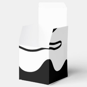 Offset Chamber: Abstract Black, White & Red Favour Box
