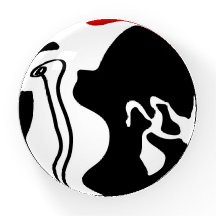 Offset Chamber: Abstract Black, White & Red