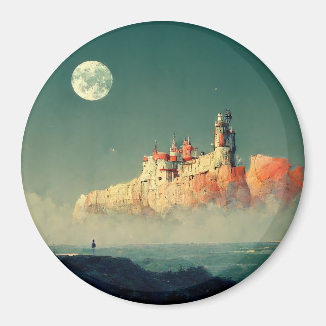 Offshore Citadel Fantasy Sci-Fi Magnet (Front)