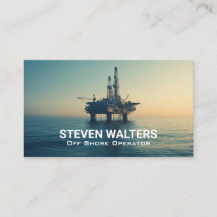 Offshore Oil Rig Energy Business Card