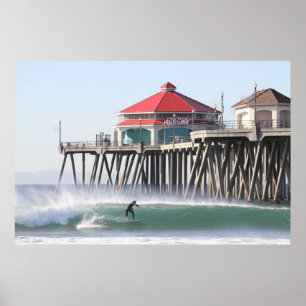 Offshore Santa Ana Winds ,Huntington Beach Ca . Poster